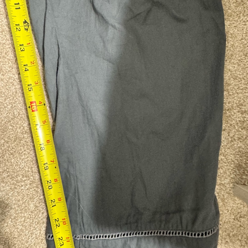 PACT Women's Pants, Pull On Drawstring Wide Leg Gray Cropped, Size XXL Cotton - Picture 8 of 8